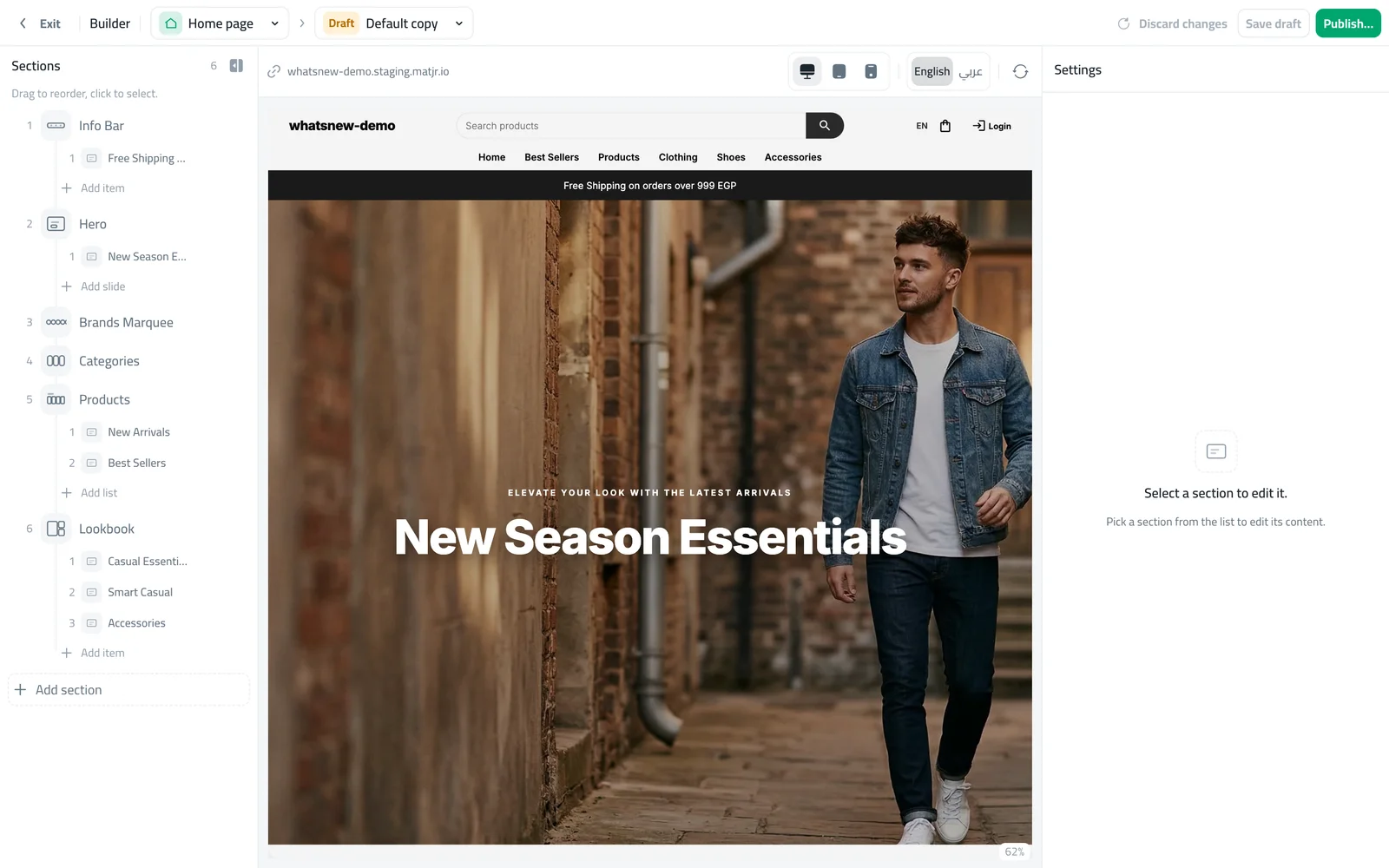 Design your store and see every change before shoppers do
